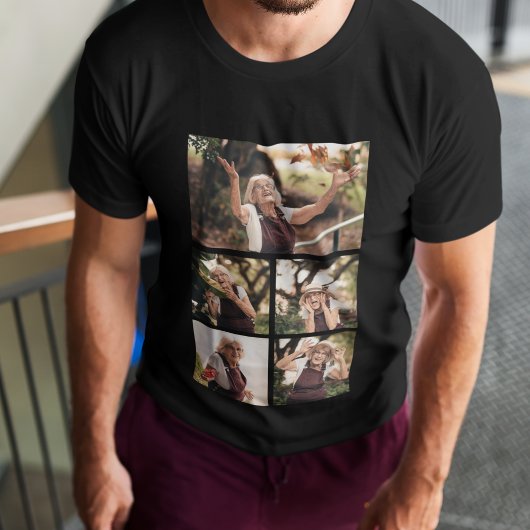 愛情に満ちた思い出で | 5フォトコラージュ |メモリアル Tシャツ