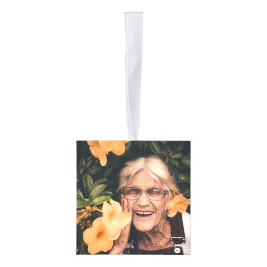 愛情に満ちた思い出で | 6フォトコラージュ引用文Keepsake キューブオーナメント (右)