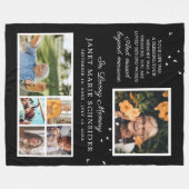 愛情に満ちた思い出で | 6フォトコラージュ引用文Keepsake フリースブランケット (正面(横))