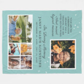 愛情に満ちた思い出で | 6フォトコラージュ引用文Keepsake フリースブランケット (正面(横))