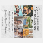 愛情に満ちた思い出で | 6フォトコラージュ引用文Keepsake フリースブランケット (正面(横))