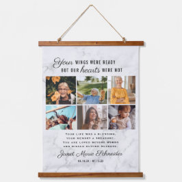 愛情に満ちた思い出で | 6フォトコラージュ葬儀 吊り下げ型タペストリー