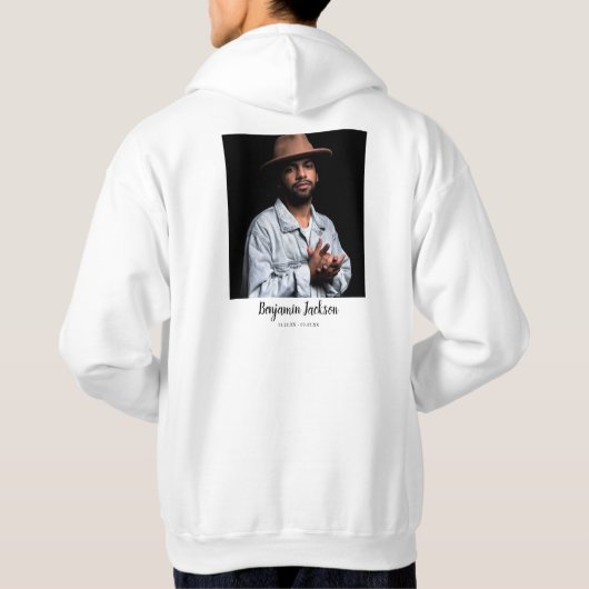 愛情に満ちた思い出で | 6フォトコラージュ |メモリアル パーカ (裏面)