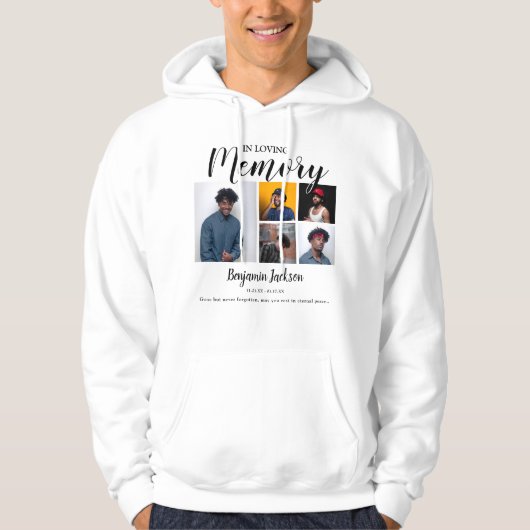 愛情に満ちた思い出で | 6フォトコラージュ |メモリアル パーカ (正面)