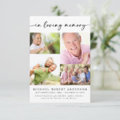 愛情に満ちた思い出で | Four Photo Collage葬儀 サンキューカード (スタンド正面)