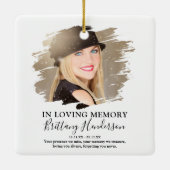 愛情に満ちた思い出で Photo Memorialクリスマス セラミックオーナメント (裏面)