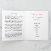 愛情に満ちた思い出で | Pink Roses葬儀プログラム カード (内部)