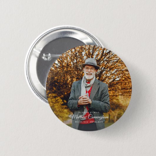 愛情に満ちた思い出で | Vignetteモダンフォトキープサケ 缶バッジ (正面&裏面)