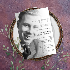 愛情に満ちた思い出の中で写真の葬儀ランチョン 招待状