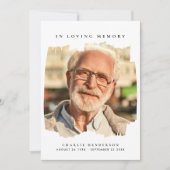 愛情に満ちた思い出の中で2写真のモダン葬儀 サンキューカード (正面)