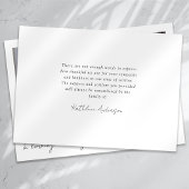 愛情に満ちた思い出の写真葬儀 サンキューカード