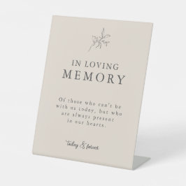 愛情に満ちた思い出の秋のベージュ 台座サイン