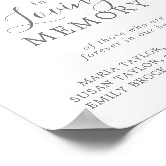 愛情に満ちた記憶のサインに結婚うっとりした緑 ポスター (角)