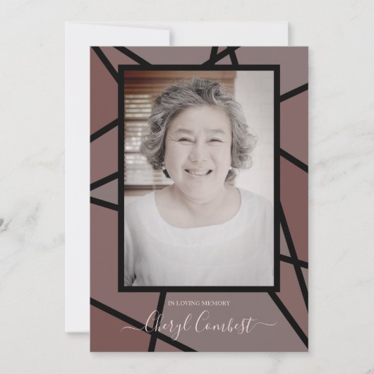 愛情に満ちた記憶の葬儀で茶色の抽象芸術 (正面)