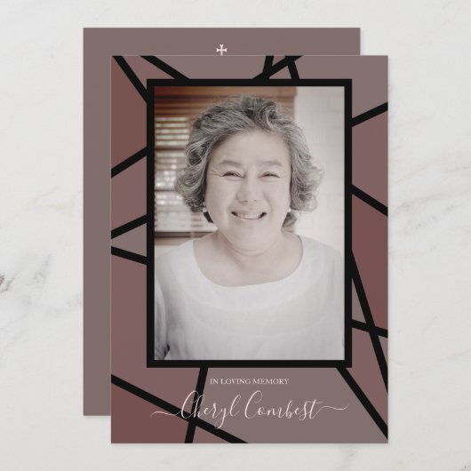 愛情に満ちた記憶の葬儀で茶色の抽象芸術 (正面/裏面)