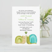 愛情のあるかたつむりの結婚式招待状 招待状 (スタンド正面)