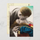 愛情のあるカップルヴィンテージはがき ポストカード (正面/裏面)