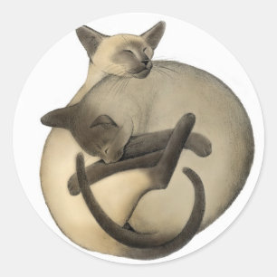愛情のあるシャム猫 ラウンドシール