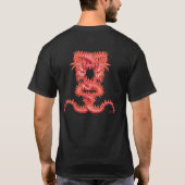 愛情のあるドラゴン-黒のために来られる Tシャツ (裏面)