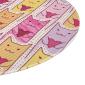 愛情のあるハートを持つかわいい猫 カッティングボード (角)