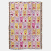 愛情のあるハートを持つかわいい猫 スローブランケット (正面縦)