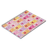 愛情のあるハートを持つかわいい猫 ノートブック (左側)