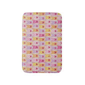 愛情のあるハートを持つかわいい猫 バスマット (正面縦)