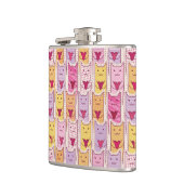 愛情のあるハートを持つかわいい猫 フラスク (左)