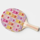 愛情のあるハートを持つかわいい猫 卓球ラケット (横)