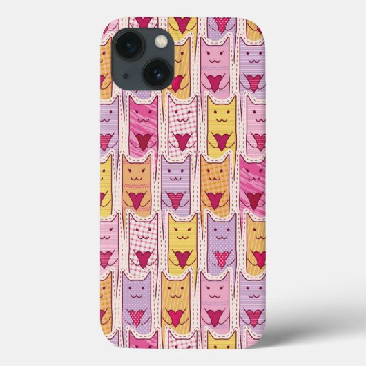 愛情のあるハートを持つかわいい猫 Case-Mate iPhoneケース (裏面)