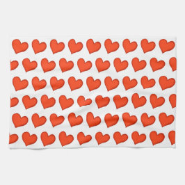 愛情のあるハートキッチンタオル キッチンタオル