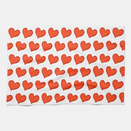 愛情のあるハートキッチンタオル キッチンタオル (横)