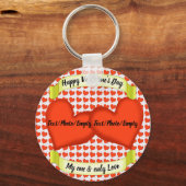 愛情のあるハートキーチェーン キーホルダー (正面)