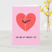 愛情のあるハートパズルパーフェクトフィットバレンタインラブ カード (黄色い花)