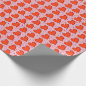 愛情のあるハートラッピング紙 ラッピングペーパー (角)