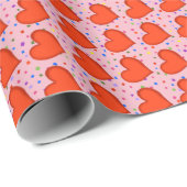 愛情のあるハートラッピング紙 ラッピングペーパー (ロールコーナー)
