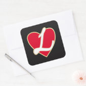 愛情のあるハート スクエアシール (封筒)