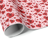 愛情のあるハート ラッピングペーパー (ロールコーナー)