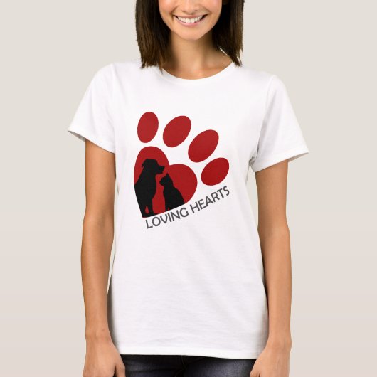 愛情のあるハート Tシャツ (正面)