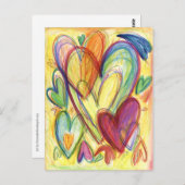 愛情のあるヒーリングハートアートカスタムノートポストカード ポストカード (正面/裏面)