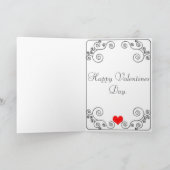 "愛情のあるボーイフレンドに"のシャンペンの私のバレンタインの車 シーズンカード (内部)