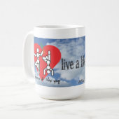 愛情のあるマグの価値を持つ生命農家そしてヨーガ行者 コーヒーマグカップ (正面左)