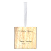 愛情のあるメモリでパーソナライズされたペットの損失写真素朴 キューブオーナメント (右)