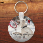 愛情のあるメモリでペットの写真のポー印刷モノグラム キーホルダー (正面)