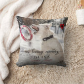 愛情のあるメモリでペットの写真のポー印刷モノグラム クッション (ブランケット)