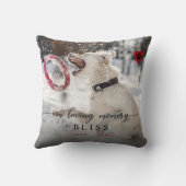 愛情のあるメモリでペットの写真のポー印刷モノグラム クッション (裏面)