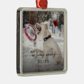 愛情のあるメモリでペットの写真のポー印刷モノグラム セラミックオーナメント (右)