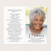 愛情のあるメモリで折り畳まれた写真祈りの言葉カード 名刺 (外部フラット)