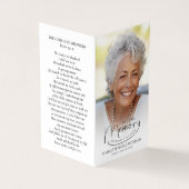 愛情のあるメモリで折り畳まれた写真祈りの言葉カード 名刺 (外部)