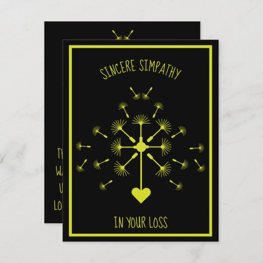 愛情のあるメモリの悔やみや弔慰カードに敏感 (正面/裏面)